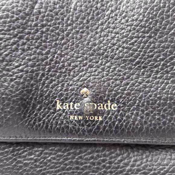 Kate Spade New York Black Pebbled Leather Flap Closure Top Handle Backpack main image 16